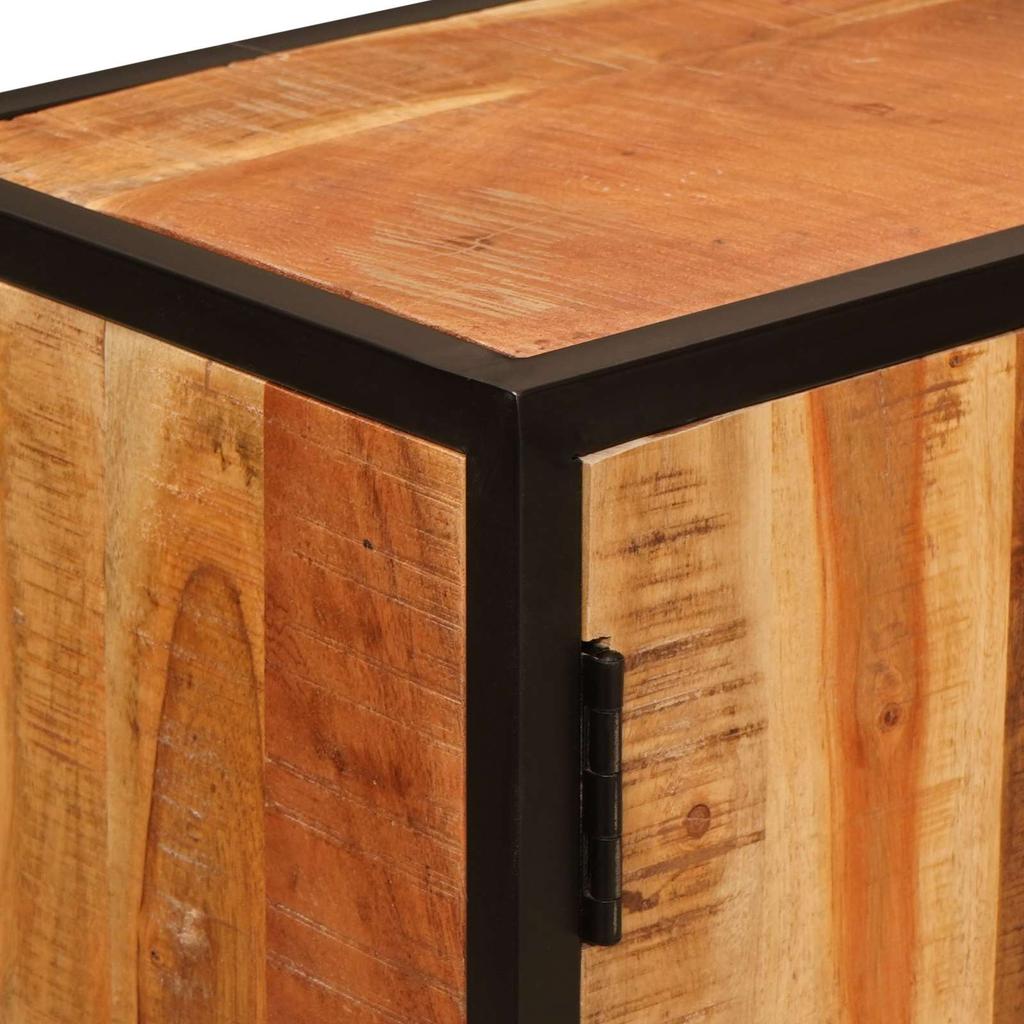 Beta Natural Sideboard with Doors 70 x 30 x 75 cm Solid Acacia Wood