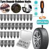 10pcs Tubeless Tyre Repair Rubber Nail Puncture Vacuum Tyre Quick Repair Tool Self Service Tire Repair for Car Trucks Motorcycle Scooter Bike