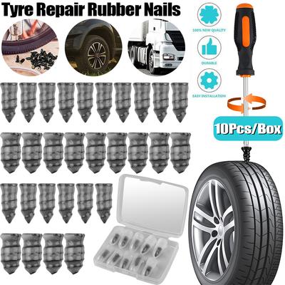 10 шт., ремонт бескамерных шин, резиновые проколы ногтей, вакуумные шины, инструмент для быстрого ремонта, самообслуживание, ремонт шин для автомобилей, грузовиков, мотоциклов, скутеров, велосипедов