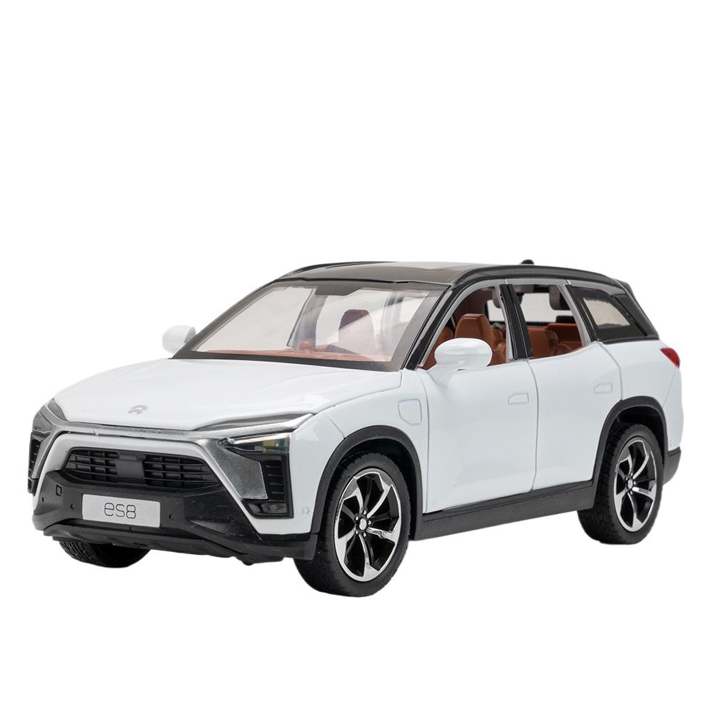 1/24 NIO ES8 внедорожник сплав новая энергия модель автомобиля литой металл игрушечный транспорт модель автомобиля высокая имитация звука и света детские подарки