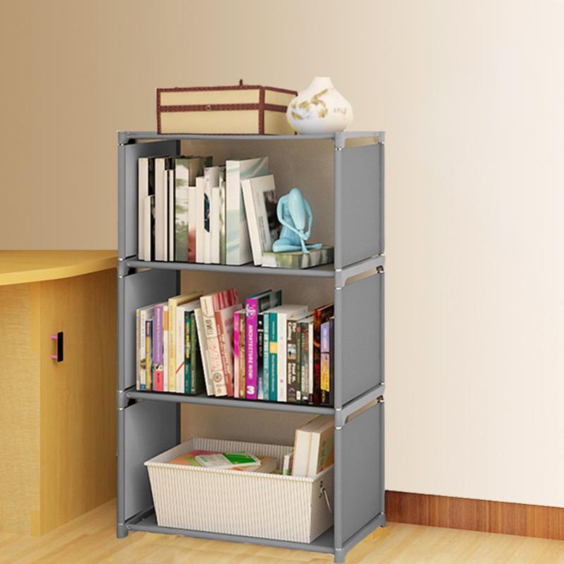 1 шт. Книжная полка 4/5 ярусов Стойка для демонстрации книг Большая вместимость Органайзер для игрушек Полка для мелочей Легкая сборка Сделай сам Многоярусный Простой держатель для книг