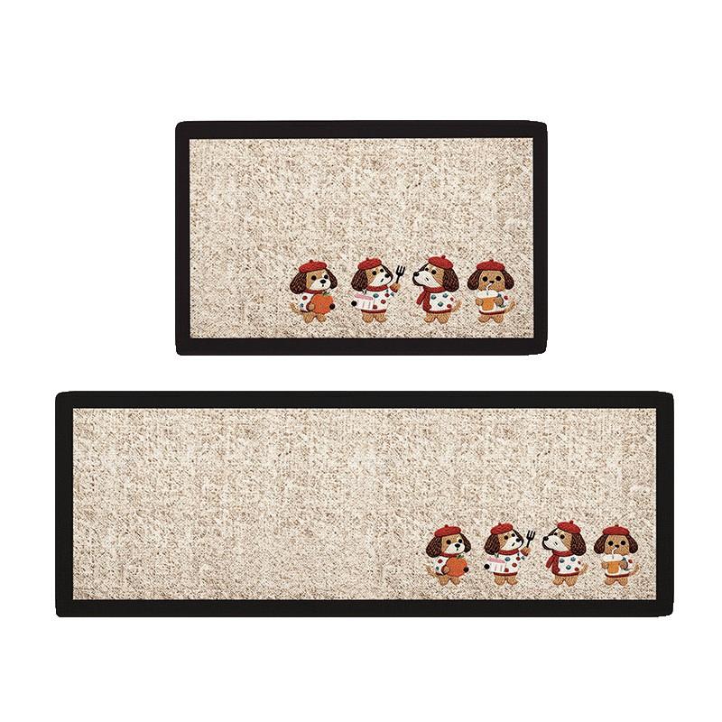 Kitchen Floor Mat Absorbent Oil-proof Non-slip Washable Cartoon Rug Home Entry