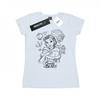 Womens/Ladies Beauty And The Beast Collage Sketch Cotton T-Shirt