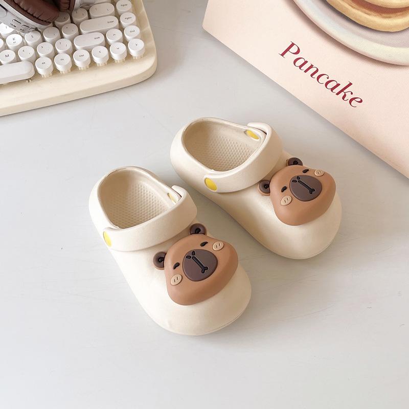 Детские тапочки Летние Мальчики Девочки Нескользящие Носимые Милые Детские Мультяшные Медвежьи Туфли Отверстия Оптовая Продажа Сандалии Для Малышей