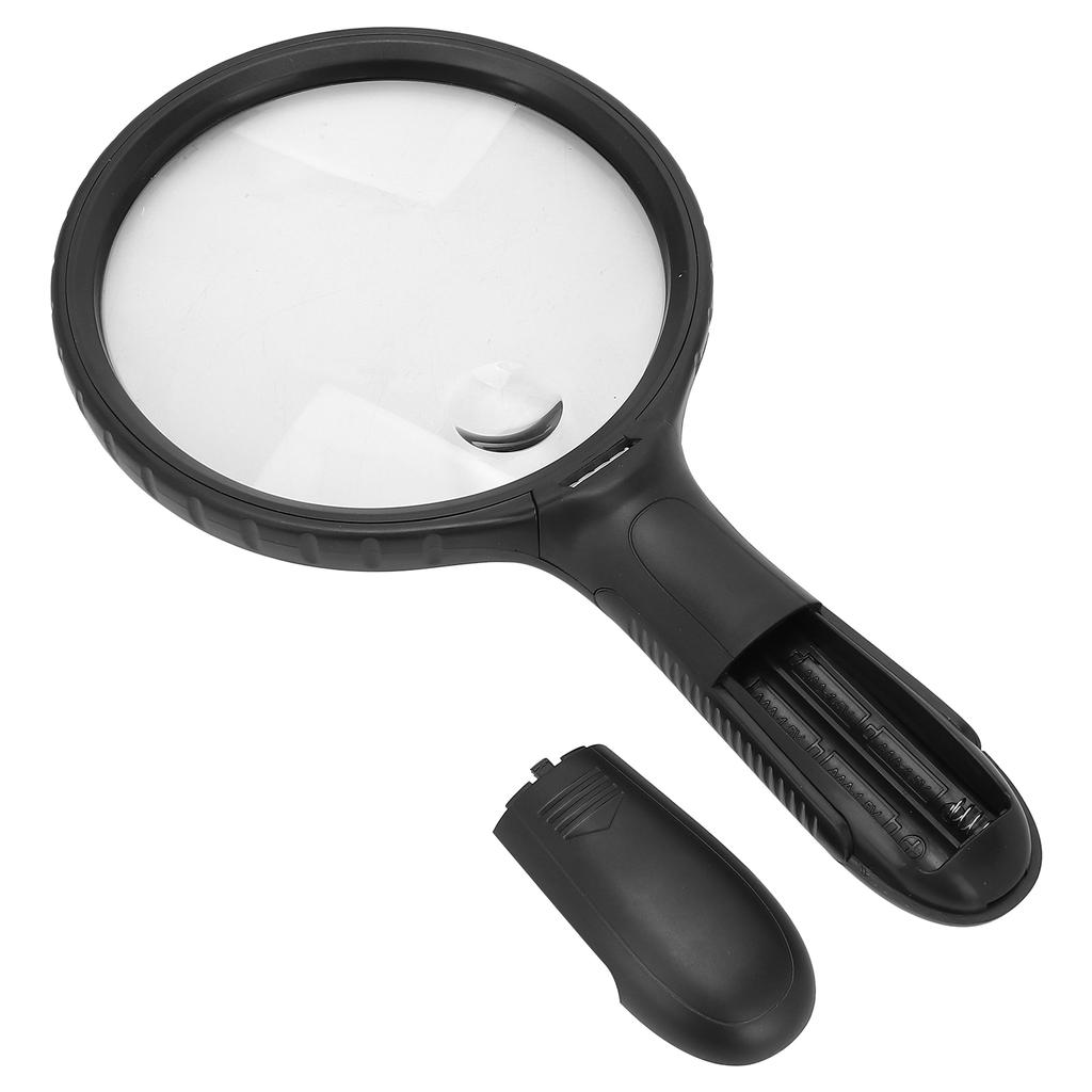 Лупа со светодиодной подсветкой, ручная лупа для чтения для пожилых