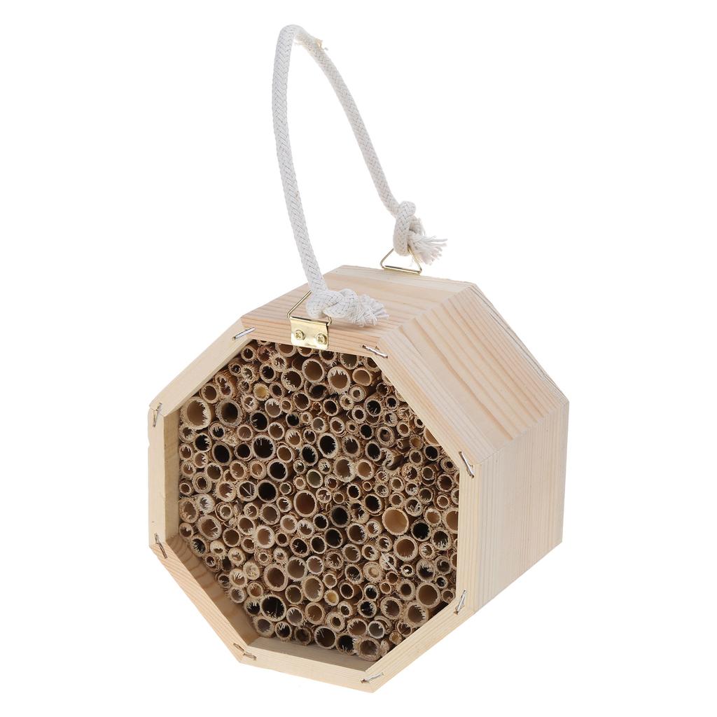 Bee Hotel for Garden and Yard Bamboo Bee Hive for Bees Butterflies Mason Bee Houses and Supplies for Outdoor Garden