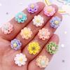 50Pcs 13mm Resin Carnation Flower Scrapbook Flatback Rhinestones & Decorations
