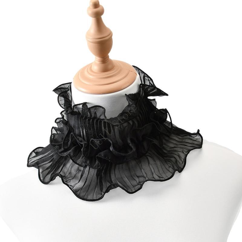 Lace Ruffle Neck Scarf Women's Spring/Summer Fashionable Shirt Collar Accessory