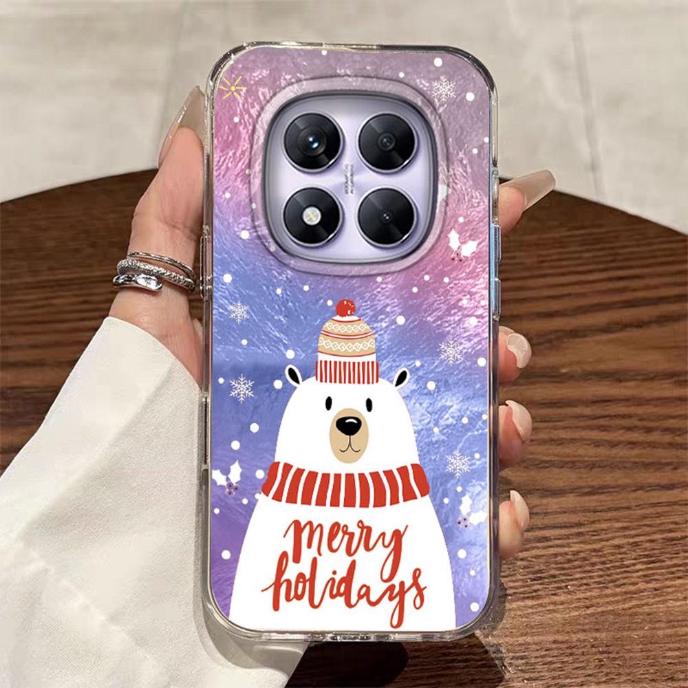 Christmas Deer Printed Elk Phone Case For Xiaomi Redmi Note 15 14 13 12 11 11S 10 10S 9 Pro 9A 15C 13C 14C A3 A3X 9C A1 A2 Cover