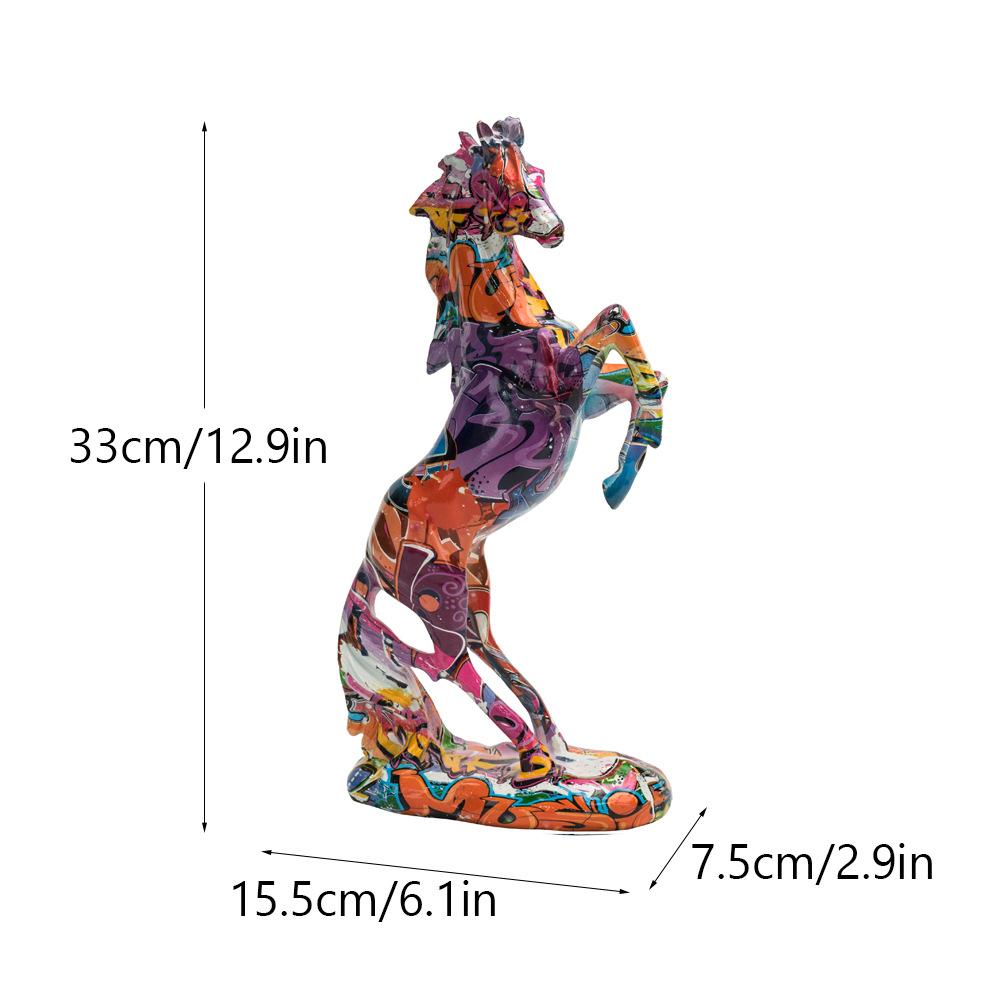 Water Transfer Horse To Success Resin Horse Ornaments Home Crafts Living Room Entrance Wine Cabinet Desktop Decoration