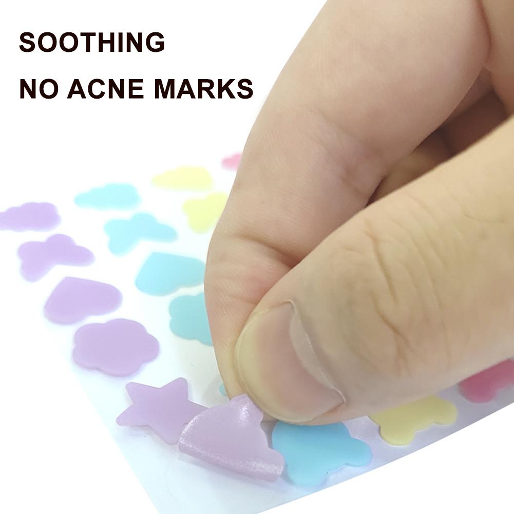 10pcs Colorful Cute Star Heart Shaped Acne Treatment Sticker Invisible Acne Cover Removal Pimple Patch Beauty Makeup Tools