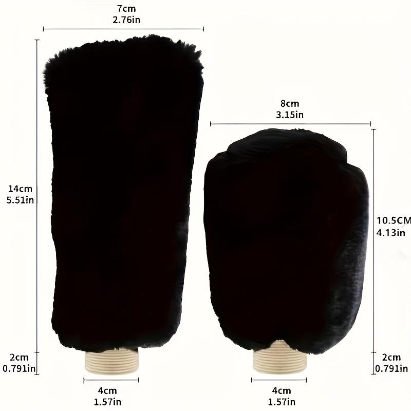 2pcs Car Handbrake Cover & Gear Lever Cover - Plush Winter Insulation, Car Interior Decoration - for Winter Use - Suitable for Car Owners