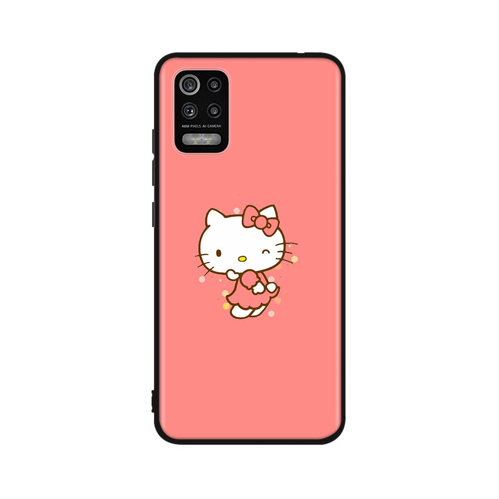 KT68 Прекрасный чехол Hello Kitty для Samsung A04 A14 A23 A34 A54 M23 M33 M52 M53 Realme 10 9 C30S C35 C55 VIVO Y02S Y21 Y33S Y51 X80 Pro Прозрачный чехол
