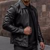 AL KHALID Men's Leather Jacket Black Genuine Lambskin Leather Jacket Motorcycle Stylish