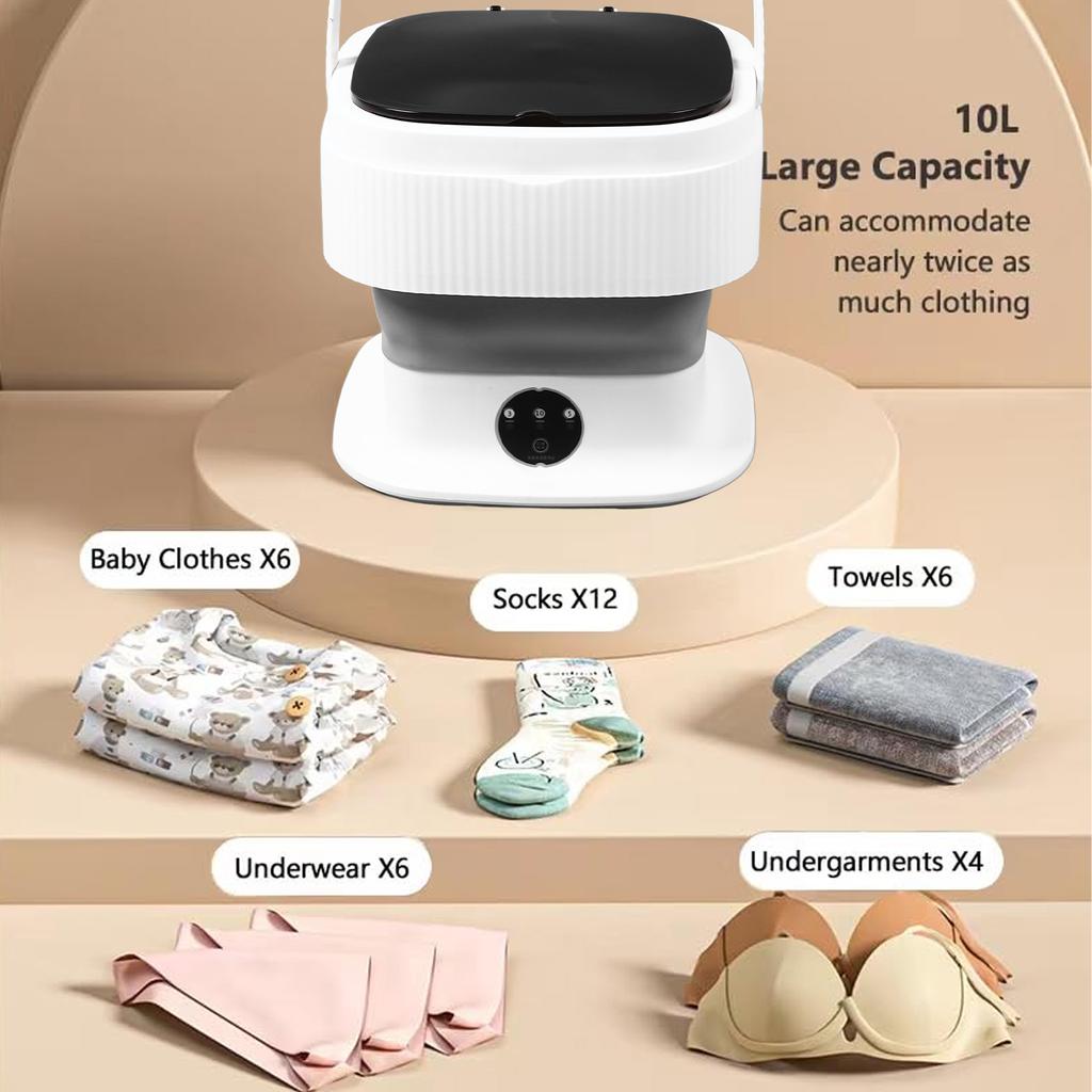 Мини-стиральная машина, складная стиральная машина, емкость 10 л, портативная мини-стиральная машина для детской одежды, нижнего белья, носков