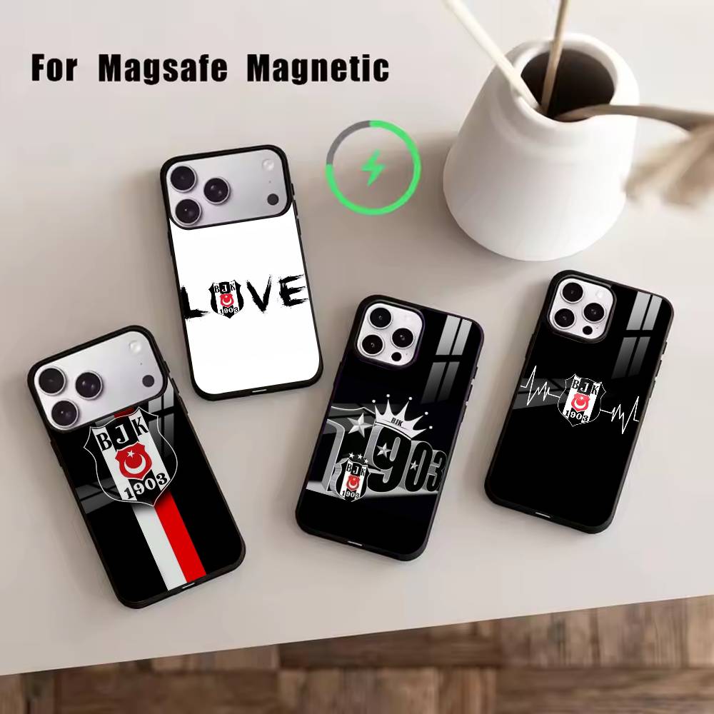 Модный Чехол для Телефона Besiktas BJK-1903 Для iPhone17,16,15,14,13,12,11 Plus,Pro Магнитный Для Magsafe Беспроводной Зарядки