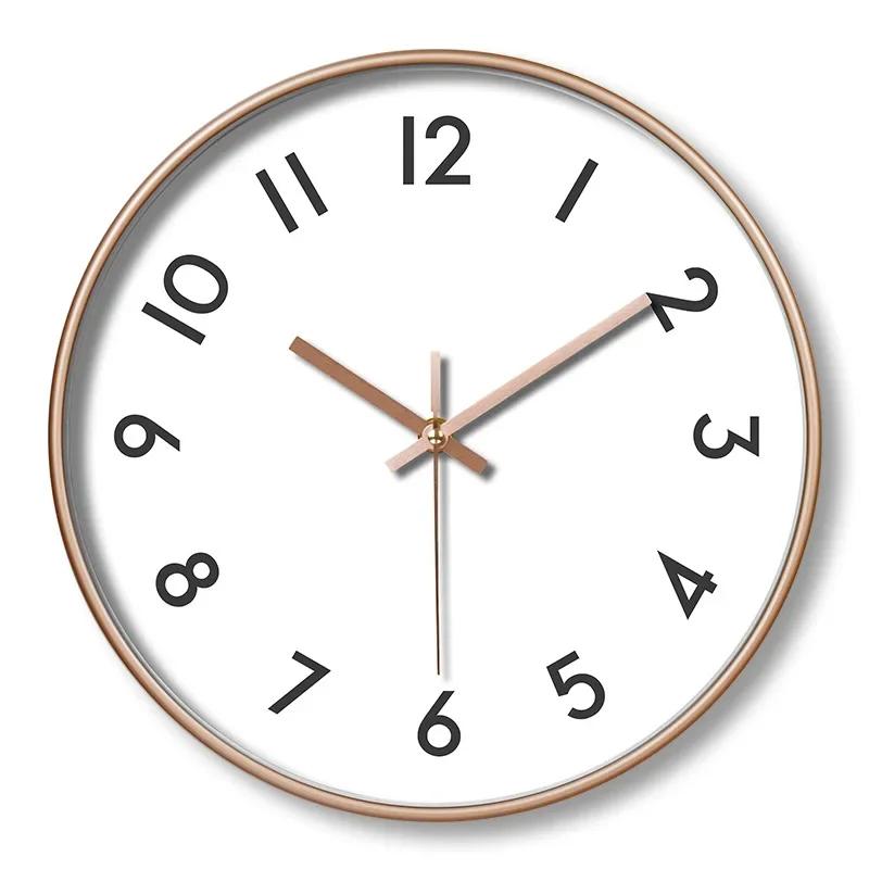 Простые роскошные креативные современные настенные часы с подсветкой для дома, гостиной, модного украшения, простой художественной атмосферы для спальни