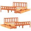 Solid Wood Bed without Mattress Wax Brown 160x200 cm Pine Wood