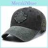 Fashion Waterwashed Cotton Baseball Cap With Maple Leaf Decoration Design For Outdoor Wear