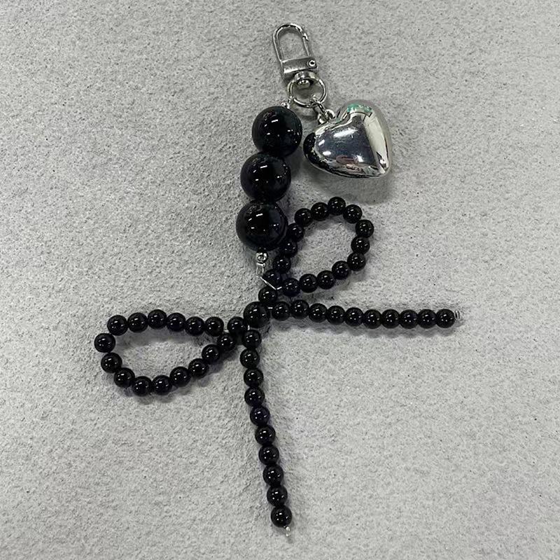 Брелок для ключей Ins Style Bowknot Pearls Metal Love Phone Подвеска для наушников Чехол для сумки Декор Брелок для ключей от автомобиля
