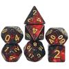 Mixing Color Dice DND 7pcs Polyhedral Dice Set with Engraving Spider Web Effect for DND RPG Magic Gathering Table Game D&D Dice