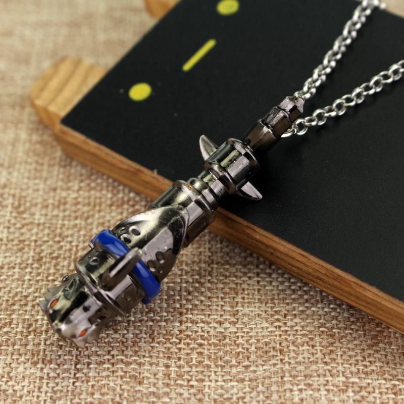 Jinx Necklace Pendant Chain Anime Arcane Powder Cosplay Costume Jewelry Neck Lace Gift Women Men Metal Punk Cool Gun Necklaces