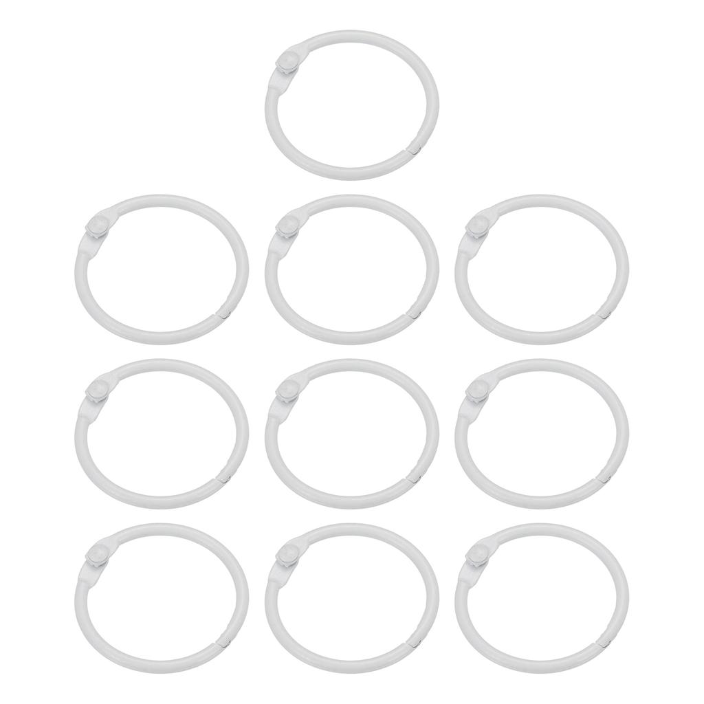 10Pcs Loose Leaf Binder Rings Book Hoops Metal Flash Card Book Binding Rings for Key Chain Index Card Scrapbooks Office Supplies
