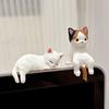 4 шт. Мультяшные коты Миниатюрные фигурки Полимерные фигурки Ремесло Украшение для рабочего стола компьютерного монитора Декор салона автомобиля Украшения для аквариума