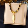 DIEYURO 316L Stainless Steel Butterfly Shell Heart Pendant Personalized Rope Chain Necklace Women New Chic Neck Chain Jewelry