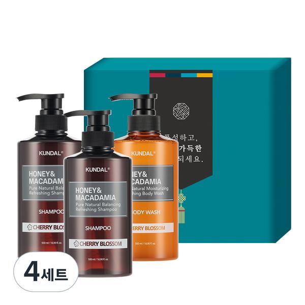 Kundal Hair Body 3 Holiday Gift Set D Cherry Blas Thumb, 4 Set, набор популярной корейской косметики