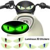 New Motorcycle Front Stickers Windshield Stickers Electric Light Eye Devil Stickers Decoration M2R4