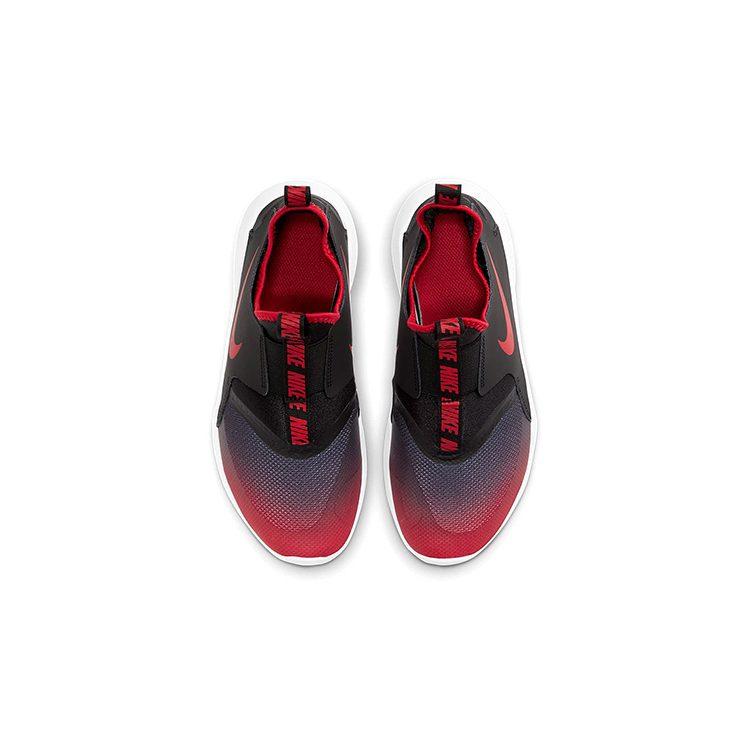 Nike Flex Runner Cushioning Slip Resistant Abrasion Resistant Low top Running Shoes Black Red Unisex AT4662-607