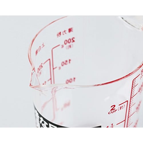 PEARL METAL Measuring Cup, 500ml, Heat-Resistant, Large Graduations, Made In Japan, Tsubame-Sanjo, VegiLive CC-1053