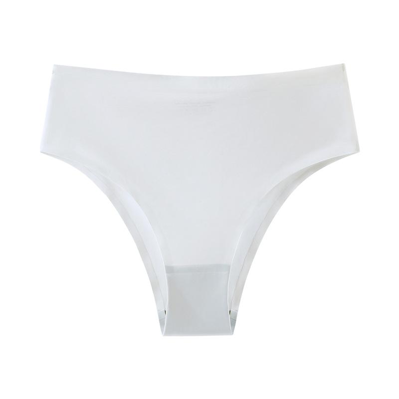 Нижнее белье из ледяного шелка, быстросохнущие трусики, бесшовные трусики для фитнеса, дышащие трусы со средней талией, женские трусы