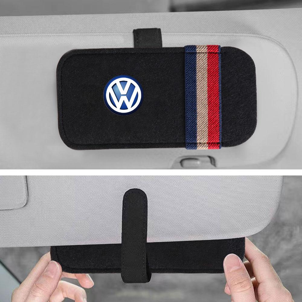 efg1 MZYJD Car Sunglasses Organizer Bag Eyeglass Holder Glasses Storage Clip For VW Volkswagen Rline Golf GTI Passat Sticker