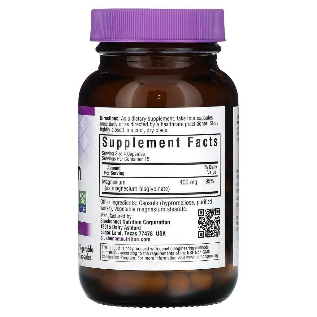 Glycine Magnesium, Veggie Capsules 60 (100Mg Per Capsule)