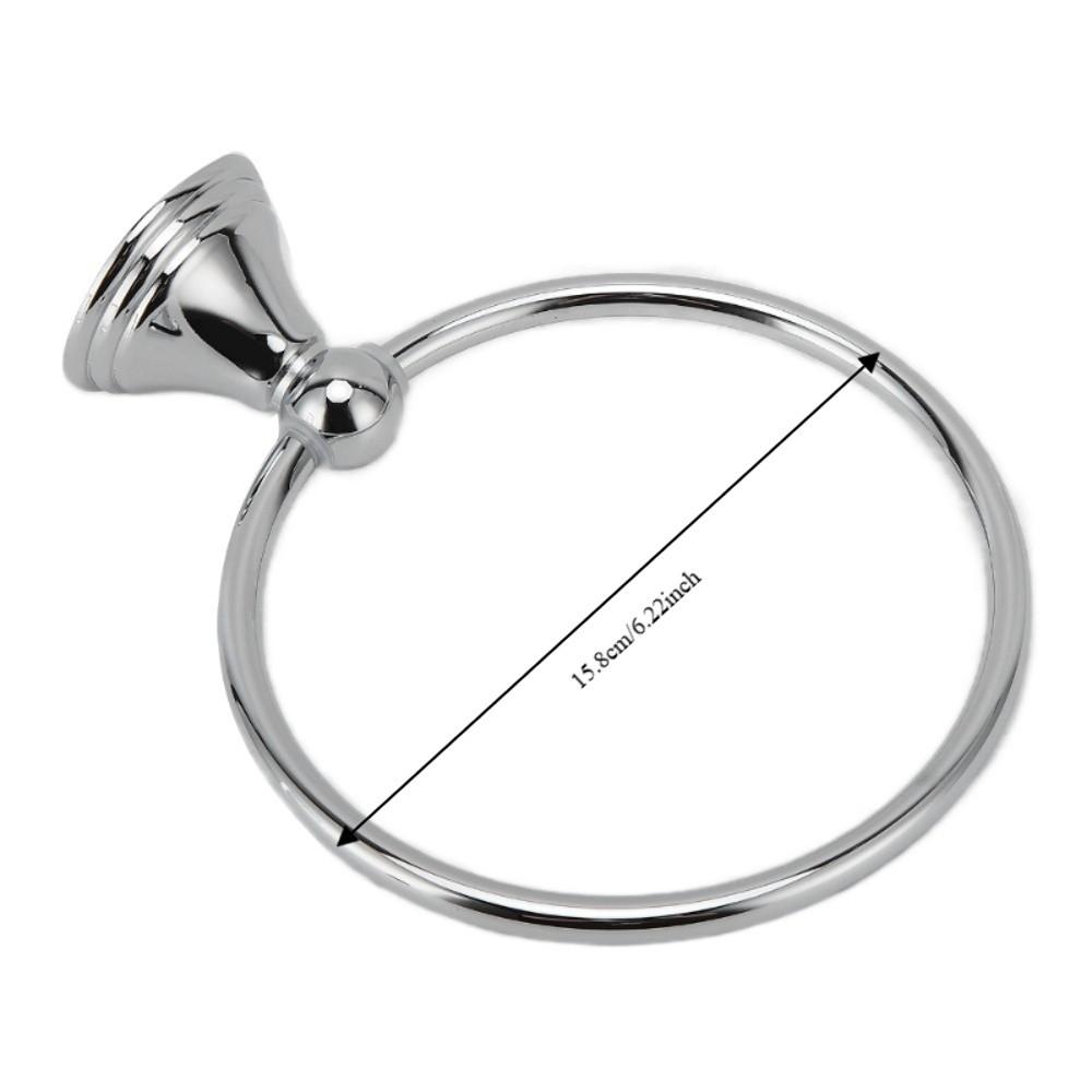 Silver Towel Holder Wall Mounted Towel Rack Modern Towel Ring Home Hotel
