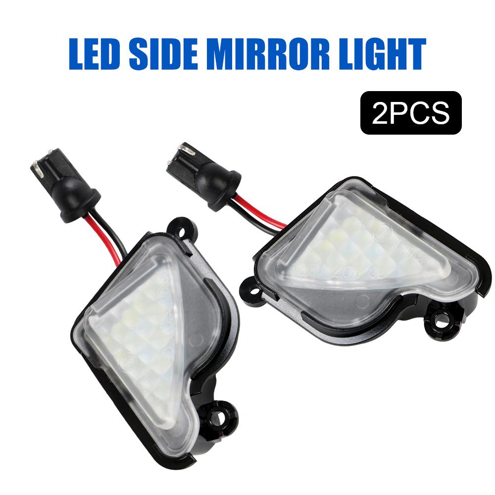 LED Under Side Mirror Light No Error 1 Pair Puddle Lamps For Skoda Superb 2 3528SMD White