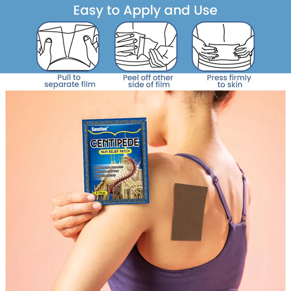 1 упаковка/8 шт., многоножка, традиционная китайская паста для мышц и костей, шейный отдел позвоночника, поясничный отдел плечевого сустава, обезболивающая паста, обезболивающая паста, медицинская паста