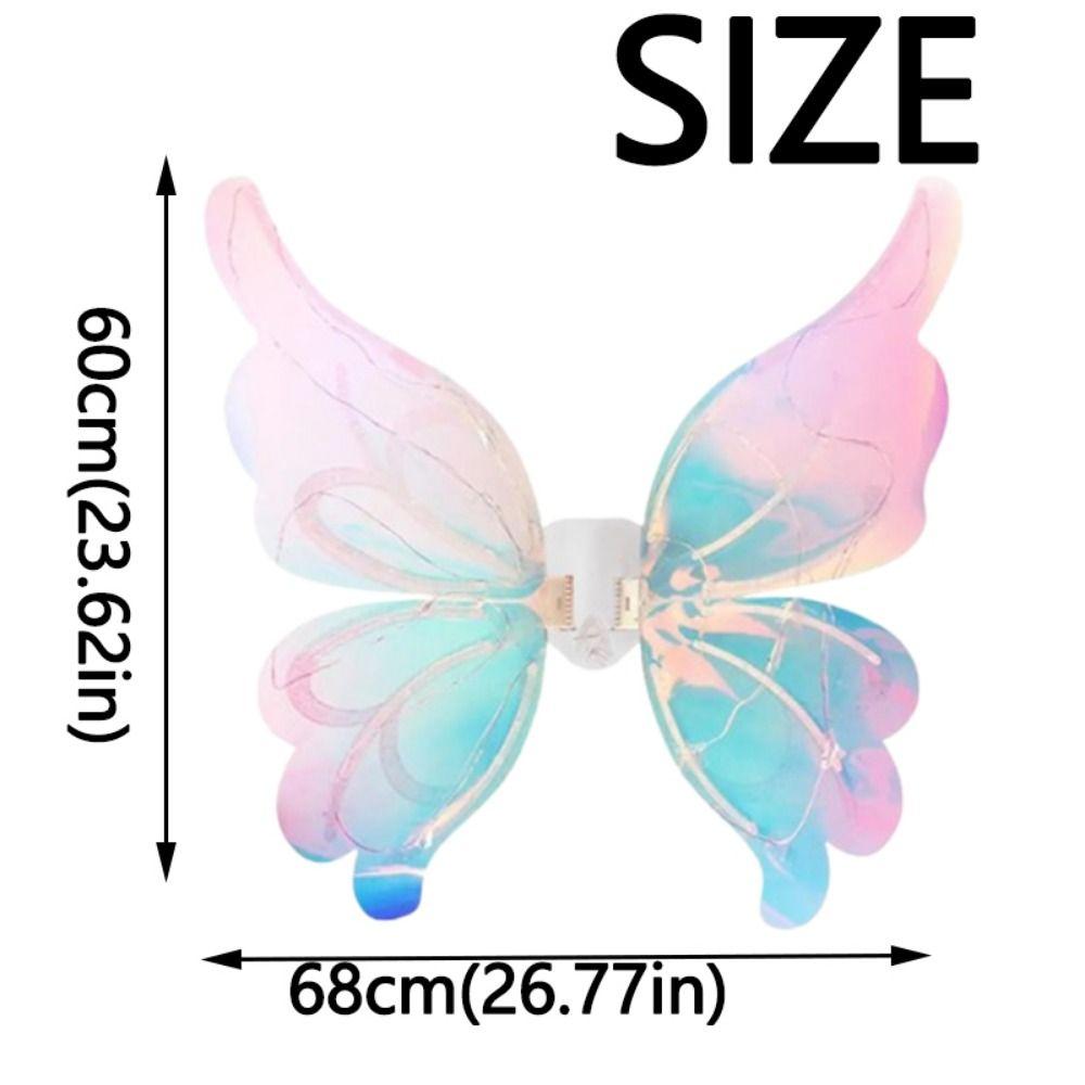 Fluttering Wings LED Electric Butterfly Wings Creative Glowing Electric Fairy Wings Party