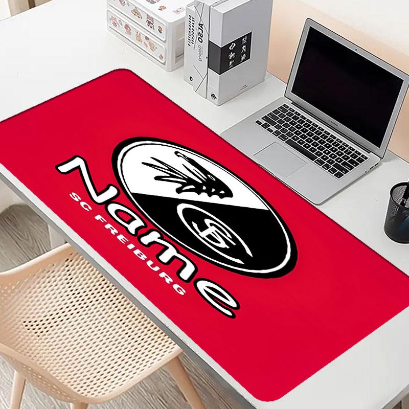 Custom Name Personalized SC Freiburg Pattern Mousepad, Laptop PC Desk Mat, Decorative Desk Mat for Home Keyboard Pad Gift