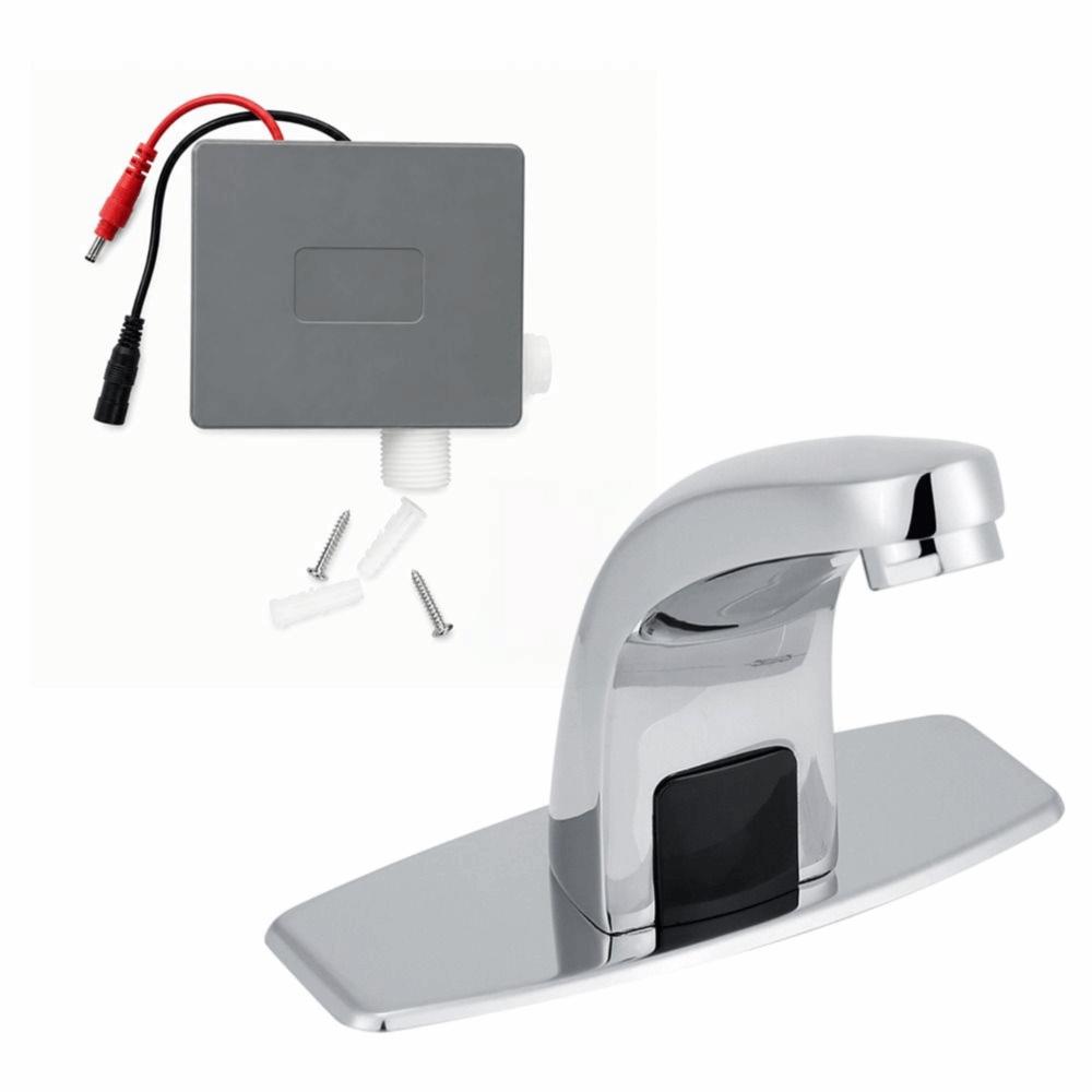 Battery Operated Infrared Faucet PVD Plating Automatic Faucet Bathroom Sink