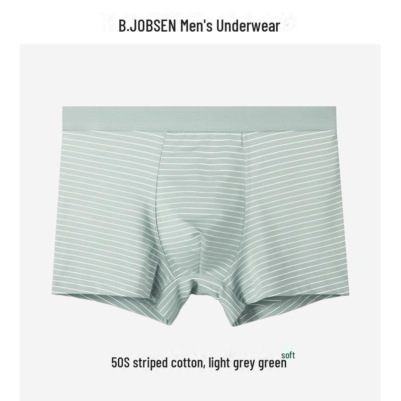 Мужские хлопковые трусы-боксеры из модала — дышащие, большого размера, в полоску, в японском стиле, для осени и зимы.