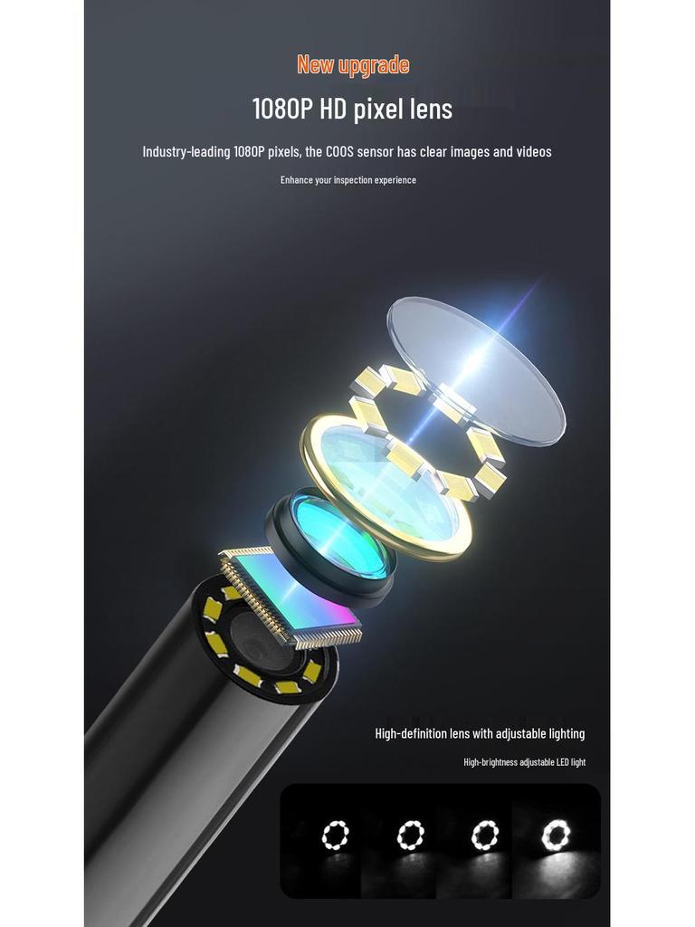 HD IPS Экран Визуальный Эндоскоп для Промышленности, Авторемонта, Обнаружения Нагара в Двигателе