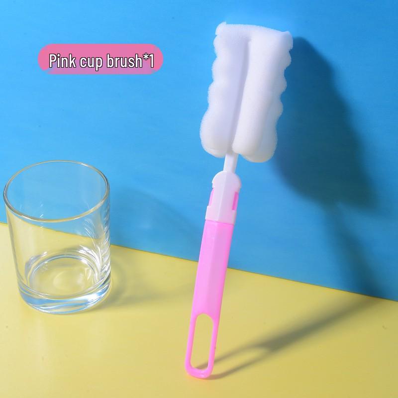 Съемная губка для чистки с длинной ручкой для термокружек и детских бутылочек