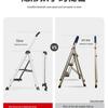 Multi-Functional Telescopic A-Frame Ladder: Indoor Folding Ladder with 3-4 Steps, Thickened for Stability.