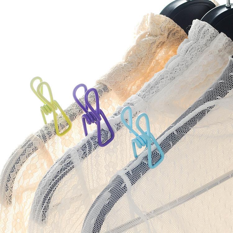 10Pcs Clothespins Hanging Pegs Clips Plastic Hangers Racks Laundry Clothes Pegs Clamps Towel Clips Home Storage Hooks