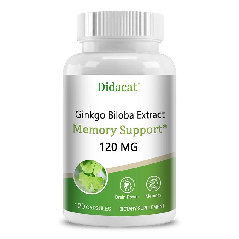 Ginkgo Biloba Extract 120 Mg Dietary Supplement, 120 Capsules Per Bottle
