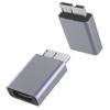 Usb Adapter Type C Female To Usb 3.0 Micro B Male Connector Aluminum Alloy Adapter For Connecting Hard Disk Computer Type-C To Usb3.0 Micro B Male