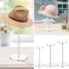 Acrylic Baseball Cap Storage Rack Barbell Pedestal Round Hat Display Stands Sturdy Statue Riser Reusable for Salon Changing Room